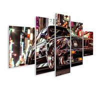 islandburner Tableau sur toile classique BMW dans la ville nocturne du Japon pour salon, fans de voiture, tableau mural, poster