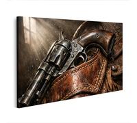 islandburner Tableau sur toile classique Colt Revolver pour les fans de western - Edition M1