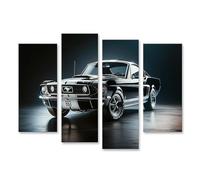 islandburner Tableau sur toile classique Muscle Car Design mince Ford Mustang 1960 Images murales Poster