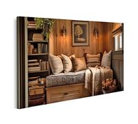 islandburner Tableau sur Toile Coin Lecture Cosy, Cosy et Cosy Cadre Affiche Poster Murale Tableaux