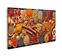 islandburner Tableau sur Toile Collection Diverses épices aromatiques Noix Image de cuisine pour la cuisine Images murales Poster