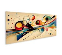 islandburner Tableau sur toile - Composition abstraite de Kandinsky avec des lignes et des couleurs dynamiques