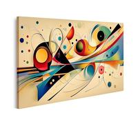 islandburner Tableau sur toile - Composition abstraite de Kandinsky avec des lignes et des couleurs dynamiques