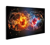 islandburner Tableau sur toile Concept scientifique La fusion de deux atomes dans la science fiction Qu Images murales Poster