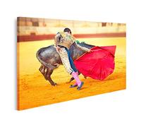 islandburner Tableau sur Toile Corrida Matador se Bat dans Une Corrida typiquement espagnole Cadre Affiche Poster Murale Tableaux