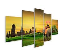 islandburner Tableau sur Toile Coucher De Soleil dans La Campagne en Thaïlande Cadre Affiche Poster Murale Tableaux