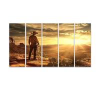 islandburner Tableau sur toile Cowboy au coucher de soleil de Monument Valley pour salon, fans occidental, agence de voyage, images murales poster