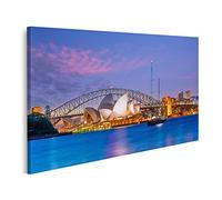 islandburner Tableau sur toile Downtown Sydney Skyline en Australie Coucher de soleil Images murales Poster