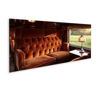 islandburner Tableau sur toile élégant avec sièges en velours dans la partie supplémentaire - Panorama