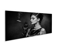 islandburner Tableau sur toile élégant d'une femme élégante au look rétro - Panorama