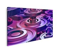islandburner Tableau sur Toile Engrenages de Machines abstraites 3D Cadre Affiche Poster Murale Tableaux