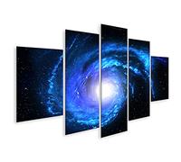 islandburner Tableau sur Toile Étoile Spirale Espace Galaxie Univers étoile Bleue Cadre Affiche Poster Murale Tableaux