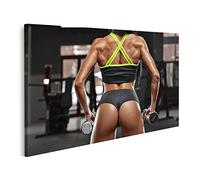 islandburner Tableau sur toile Femme Musclée Entraînement Gym En Forme Fesses Sexy Beau Cul String F Cadre Affiche Poster Murale Tableaux