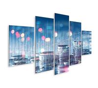 islandburner Tableau sur toile Financial Stock Market Graph Rows Coins Growth Abstrait Symbole Finance Images murales Poster