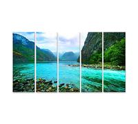 islandburner Tableau sur toile Fjord Rivière Norvège Images murales Poster