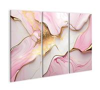 islandburner Tableau sur Toile Fond Abstrait Marbre Or Rose Design Liquide Tons Azur Clair Rose G Cadre Affiche Poster Murale Tableaux