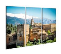 islandburner Tableau sur toile Forteresse médiévale avec montagnes en arrière-plan Images murales Poster