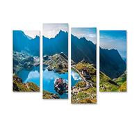 islandburner Tableau sur Toile Glacier du lac Transfagarasan Balea Roumanie Cadre Affiche Poster Murale Tableaux
