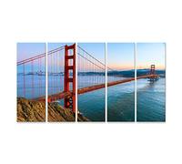 islandburner Tableau sur toile Golden Gate Bridge San Francisco Californie États-Unis Cadre Affiche Poster Murale Tableaux