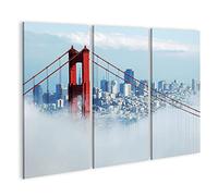 islandburner Tableau sur toile Golden Gate Bridge San Francisco Dans Le Brouillard Cadre Affiche Poster Murale Tableaux