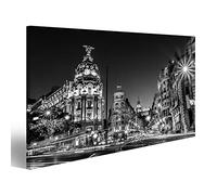islandburner Tableau sur toile Gran Via Madrid la nuit Espagne Europe murale poster impression images