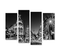 islandburner Tableau sur toile Gran Via Madrid la nuit Espagne Europe murale poster impression images