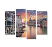 islandburner Tableau sur toile Grand Canal De Venise Au Soleil Cadre Affiche Poster Murale Tableaux