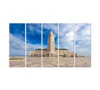 islandburner Tableau sur toile Hassan Deuxième Mosquée Casablanca Architecture Nuages Ciel Images murales Poster
