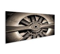 islandburner Tableau sur toile Hélice Avion historique Mécanique Art Images murales Poster