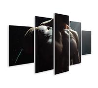 islandburner Tableau sur toile Homme musclé dans une lumière dramatique pour salle de sport amateurs de fitness Images murales Poster