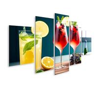 islandburner Tableau sur Toile Hugo Spritz Simple Cocktail à Faible Alcool Combiné Sureau Baies Photos Images Murales Poster