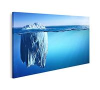 islandburner Tableau sur toile Iceberg, aspect mer flottante, concept de réchauffement climatique Cadre Affiche Poster Murale Tableaux