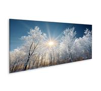 islandburner Tableau sur toile - Impression d'art forêt délicate - Pour les amoureux de la nature - Panorama