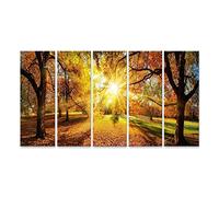 islandburner Tableau sur Toile Incroyable Paysage Panoramique d'automne dans Le Soleil du Parc Jette De Beaux R Cadre Affiche Poster Murale Tableaux