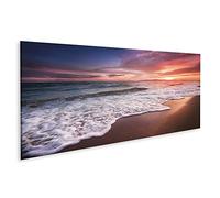 islandburner Tableau sur toile Incroyablement Beau Coucher De Soleil Plage Thaïlande Soleil Ciel Mer Vagues San Cadre Affiche Poster Murale Tableaux