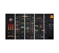 islandburner Tableau sur Toile Instruments d'affichage du Cockpit d'avion Cadre Affiche Poster Murale Tableaux