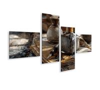 islandburner Tableau sur toile - Kit d'écriture historique - Décoration de bureau pour les amateurs d'art d'écriture - 4 pièces - Edition P1