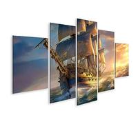 islandburner Tableau sur Toile Lac de voilier Historique Cadre Affiche Poster Murale Tableaux