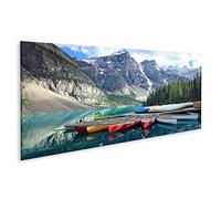 islandburner Tableau sur Toile Lac Moraine Montagnes Rocheuses Alberta Canada Parc National Banff Cadre Affiche Poster Murale Tableaux