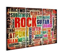 islandburner Tableau sur toile L'art de l'affiche de musique rock comme fond grunge Cadre Affiche Poster Murale Tableaux