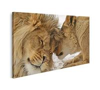 islandburner Tableau sur Toile Lion et Léonesse Cadre Affiche Poster Murale Tableaux