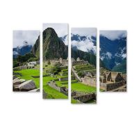 islandburner Tableau sur Toile Machu Picchu au Pérou Cadre Affiche Poster Murale Tableaux