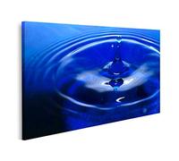 islandburner Tableau sur toile Macrophotographie d'une goutte d'eau bleu foncé/gouttes d'encre Spri Images murales Poster