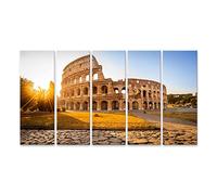 islandburner Tableau sur Toile Magnifique Lever du Soleil du Colisée Rome Italie Europe Cadre Affiche Poster Murale Tableaux