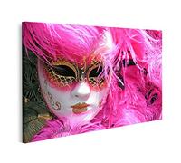 islandburner Tableau sur toile Masque rose carnaval de Venise Cadre Affiche Poster Murale Tableaux