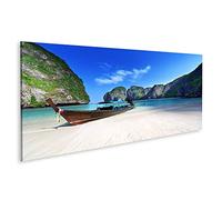 islandburner Tableau sur toile Maya Bay Phi Phi Leh Island Thaïlande Cadre Affiche Poster Murale Tableaux