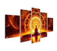 islandburner Tableau sur toile - Méditation - Feu - Mandala - Rêves - Harmonie - Illumination - Mysticisme - Lumière - Photos murales - Poster