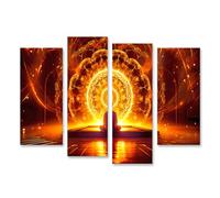 islandburner Tableau sur toile - Méditation - Feu - Mandala - Rêves - Harmonie - Illumination - Mysticisme - Lumière - Photos murales - Poster