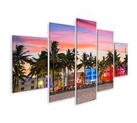 islandburner Tableau sur Toile Miami Floride États-Unis Ocean Drive Cadre Affiche Poster Murale Tableaux