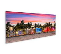 islandburner Tableau sur toile Miami Floride États-Unis Ocean Drive Cadre Affiche Poster Murale Tableaux
